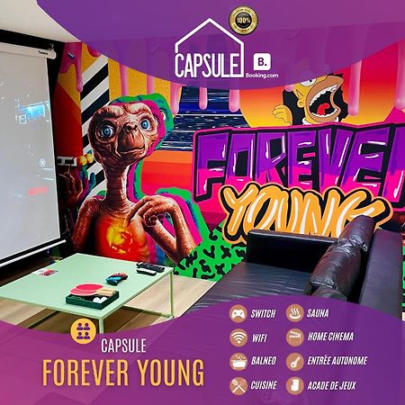 Capsule Forever Young - Jacuzzi - Sauna - Billard - Arcade De Jeux - Netflix & Home Cinema - Ping Pong Hastiere-par-dela Экстерьер фото