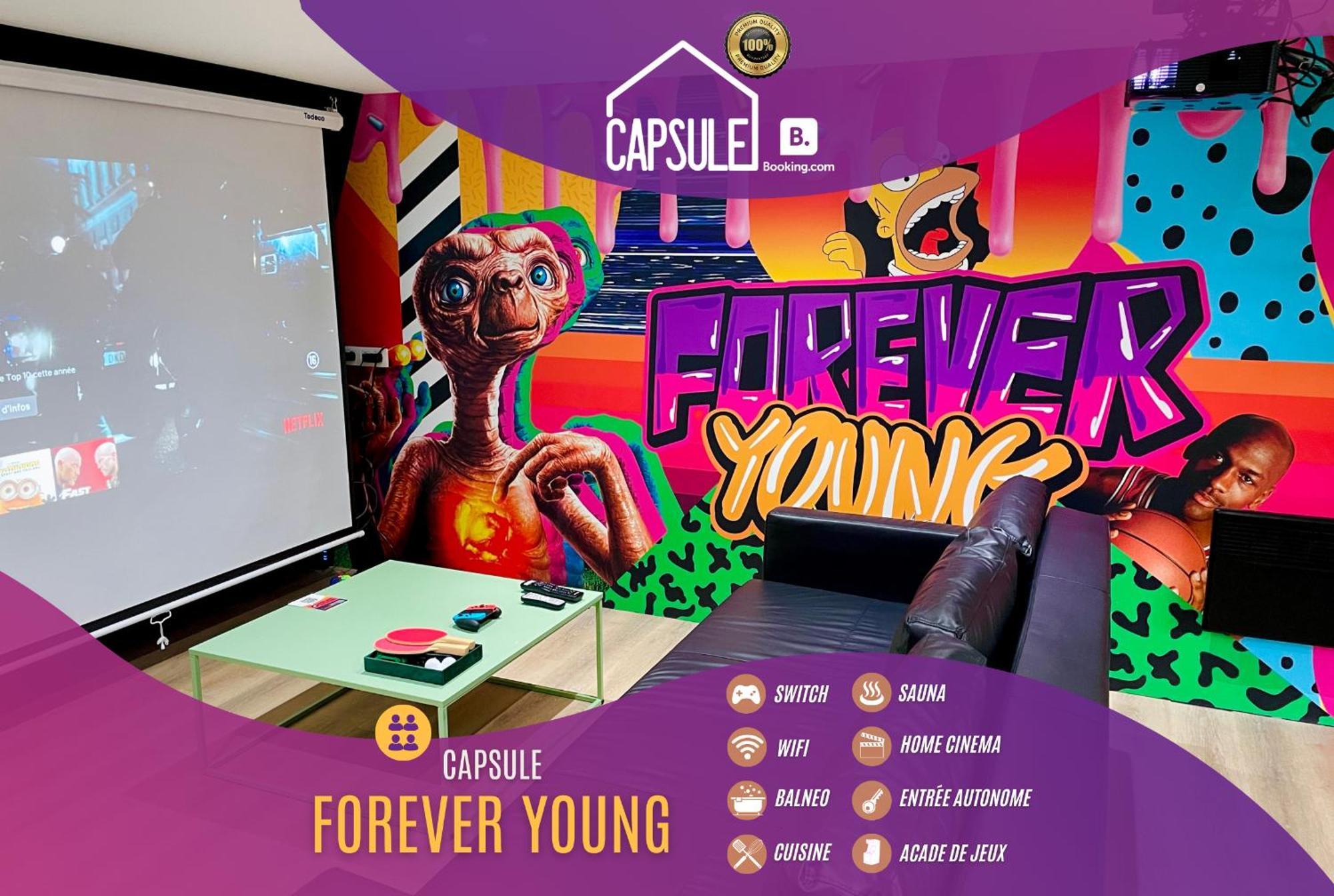 Capsule Forever Young - Jacuzzi - Sauna - Billard - Arcade De Jeux - Netflix & Home Cinema - Ping Pong Hastiere-par-dela Экстерьер фото
